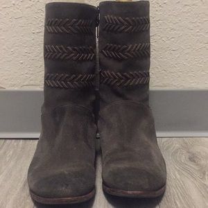 Cailyn Equestrian Grey Leather UGG boots (used)